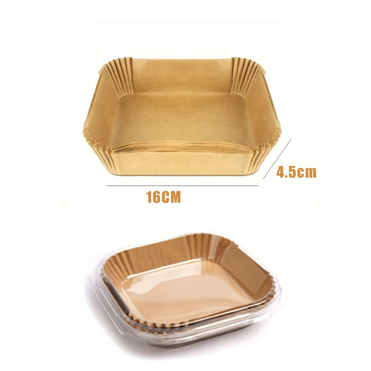 200pcs Of Air Frying Pan Lining - Oil Resistant And Non Stick Baking Pad | Suitable For Most Models | Grilled Chicken Wings, French Fries, Deep-fried Dough Sticks, Paper For Household Disposable Baking Tray In Festivals, Cooking Necessities