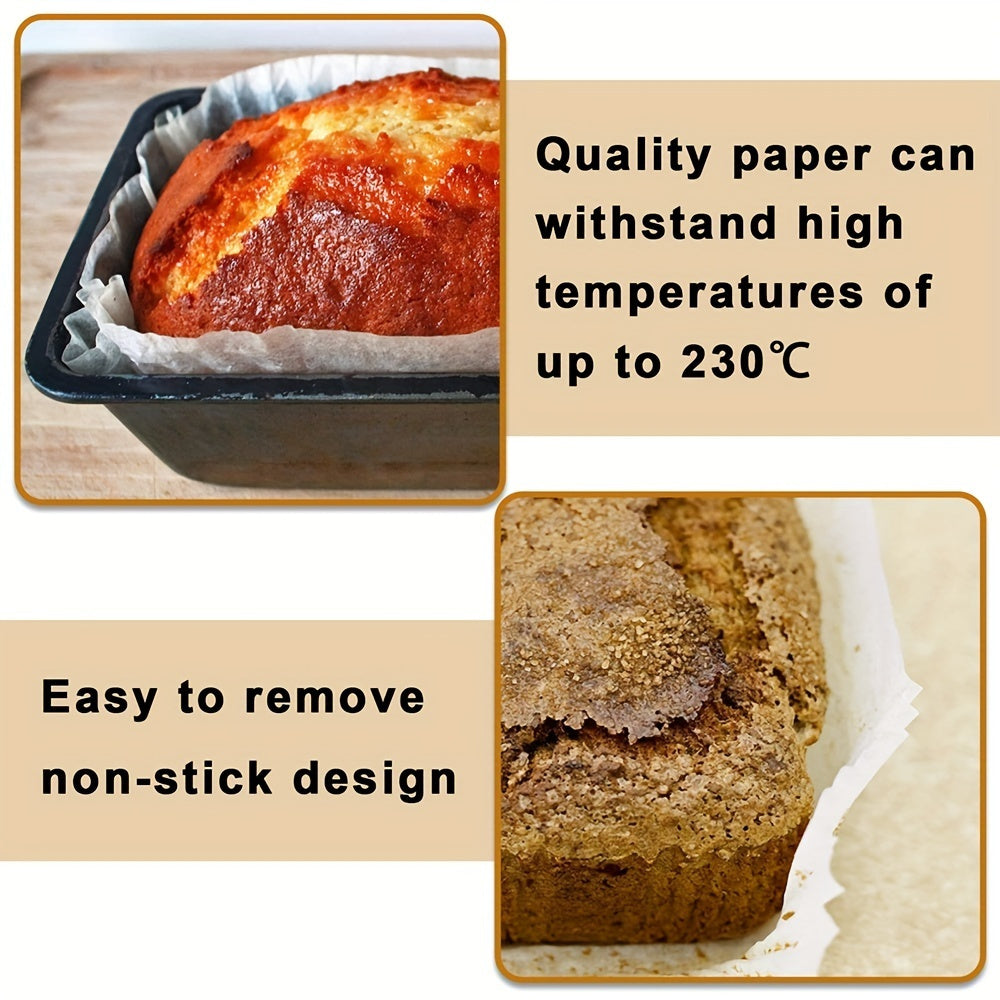 40pcs Non-Stick Disposable Loaf Pans - Rectangular Paper Baking Liners with High Walls for Perfect Bread, Cakes & More - Ideal for Parties, Christmas, Halloween, Thanksgiving - Essential Kitchen Tool, Bread Baking Supplies