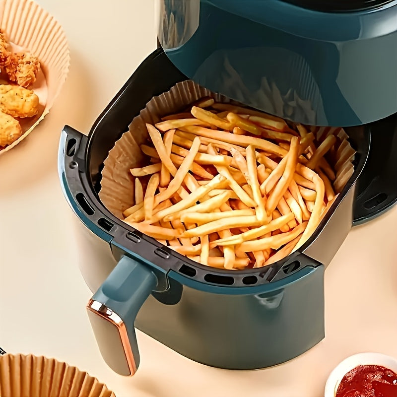 100pcs Air Fryer Liner, Non Stick Paper For Baking, Grilling, And Microwave Ovens - Easy To Clean, Single-layer Paper For Healthier Cooking - Baking Oil Paper