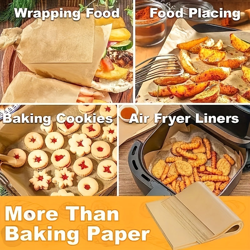 50-Pack Pre-Cut Parchment Paper Baking Sheets - 9x13 Inch Unbleached Non-Stick, Half Sheet Pan Size - For Baking, Cooking, Grilling, Air Fryer, Steaming, Deep Fryer - Perfect For Home Bakers & Kitchen Enthusiasts