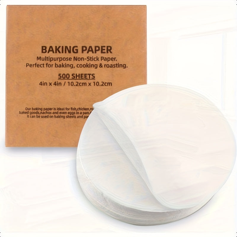 500pcs Of High-quality Non-stick Meat Paper, Food-grade Water, Can Be Used For Burger Cake Separation, Baking, Barbecue, Freezing, Candy Packaging, Multi-functional Use, Without Battery
