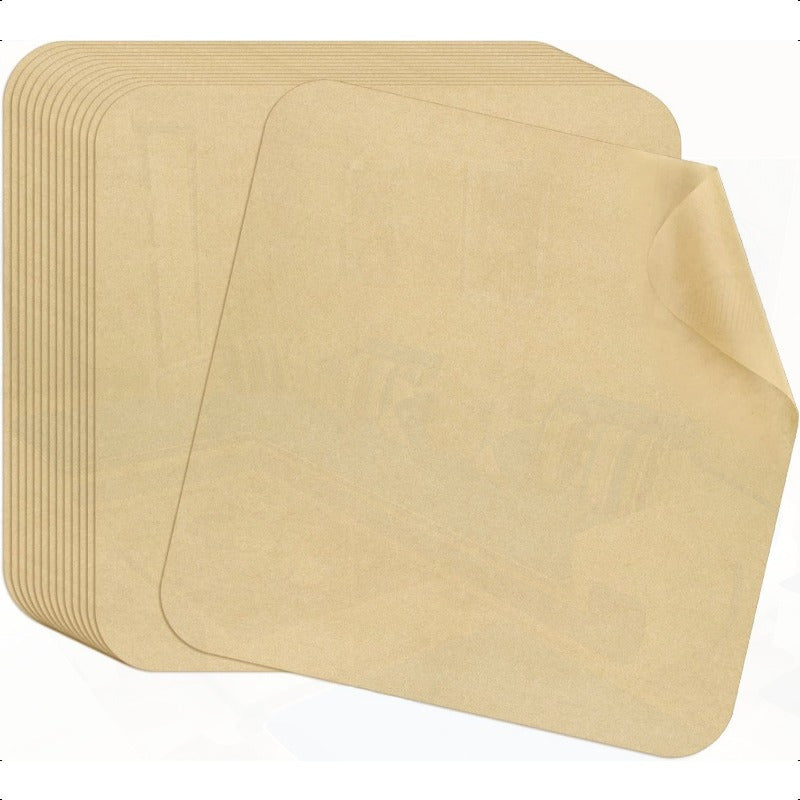 100 Sheets 12 Inch Air Fryer Parchment Paper Squares - Unbleached Pre-Cut Non-Stick Disposable Baking Liners with Rounded Edges, Food Grade & Heat-Resistant (428°F) for Ninja Foodi Flip/SP101/SP201/SP301/SP351, Toaster Oven, Microwave, Oven - Compatible