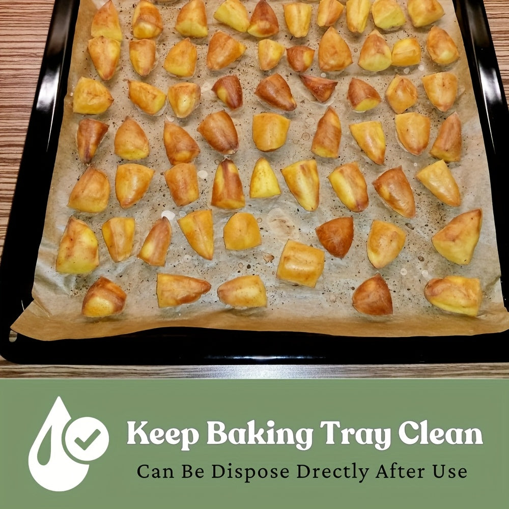 50/100/200pcs Unbleached Parchment Paper Baking Sheets, 9x13 Inches Non-Stick Precut Baking Parchment, Perfect For Baking Grilling Air Fryer Steaming Bread Cup Cake Cookie