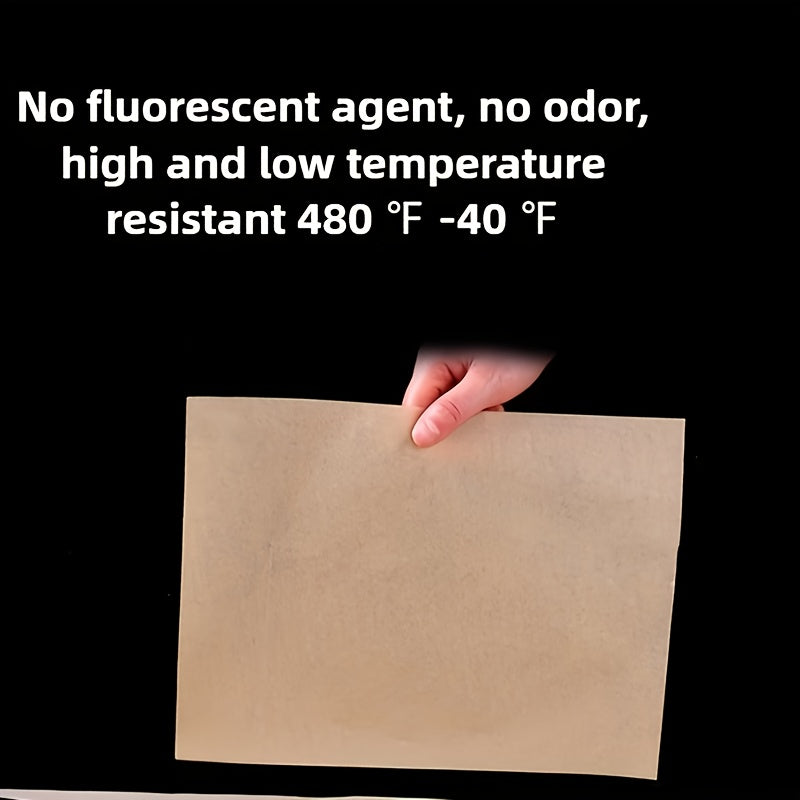 50/100/200pcs Unbleached Parchment Paper Baking Sheets, 9x13 Inches Non-Stick Precut Baking Parchment, Perfect For Baking Grilling Air Fryer Steaming Bread Cup Cake Cookie