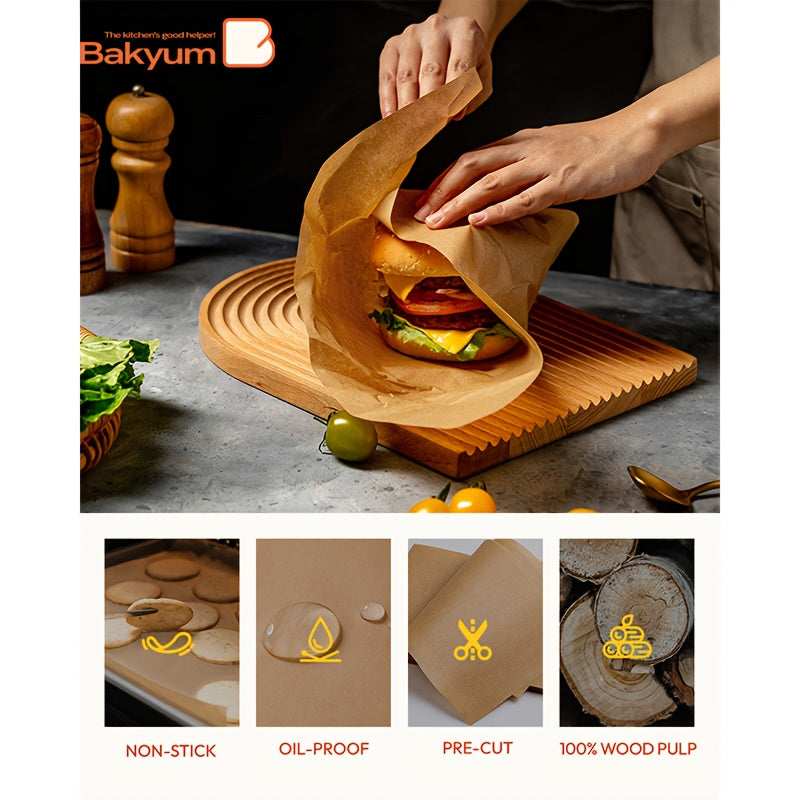 400pcs Katbite Unbleached Parchment Paper Sheets 12x16 Inch Heavy Duty 45gsm Non-Stick Oil-Proof Double Silicone Coated Pre-Cut Baking Sheets for Oven, Air Fryer, Grilling, Steaming - Kitchen Essentials, Grilling Paper, Durable Baking Liner, Professional