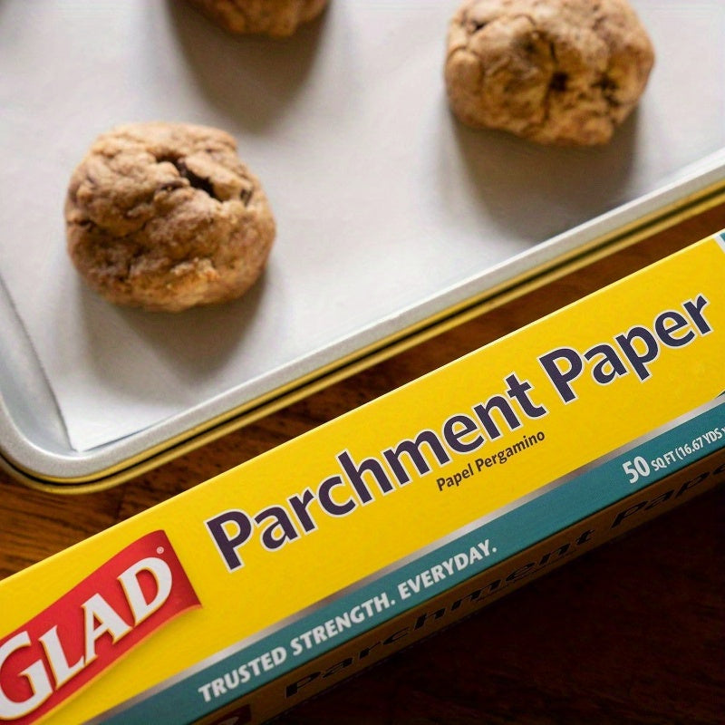 50 Sq Ft Non-Stick Parchment Paper Roll - Pre-Cut Baking Sheets for Oven, Microwave & Freezer | Food-Safe, Greaseproof & Heat-Resistant | Easy Cleanup for, Muffins, Grilling, Air Fryer | Reusable or Disposable Bakeware Alternative, Food Storage, Kitchen