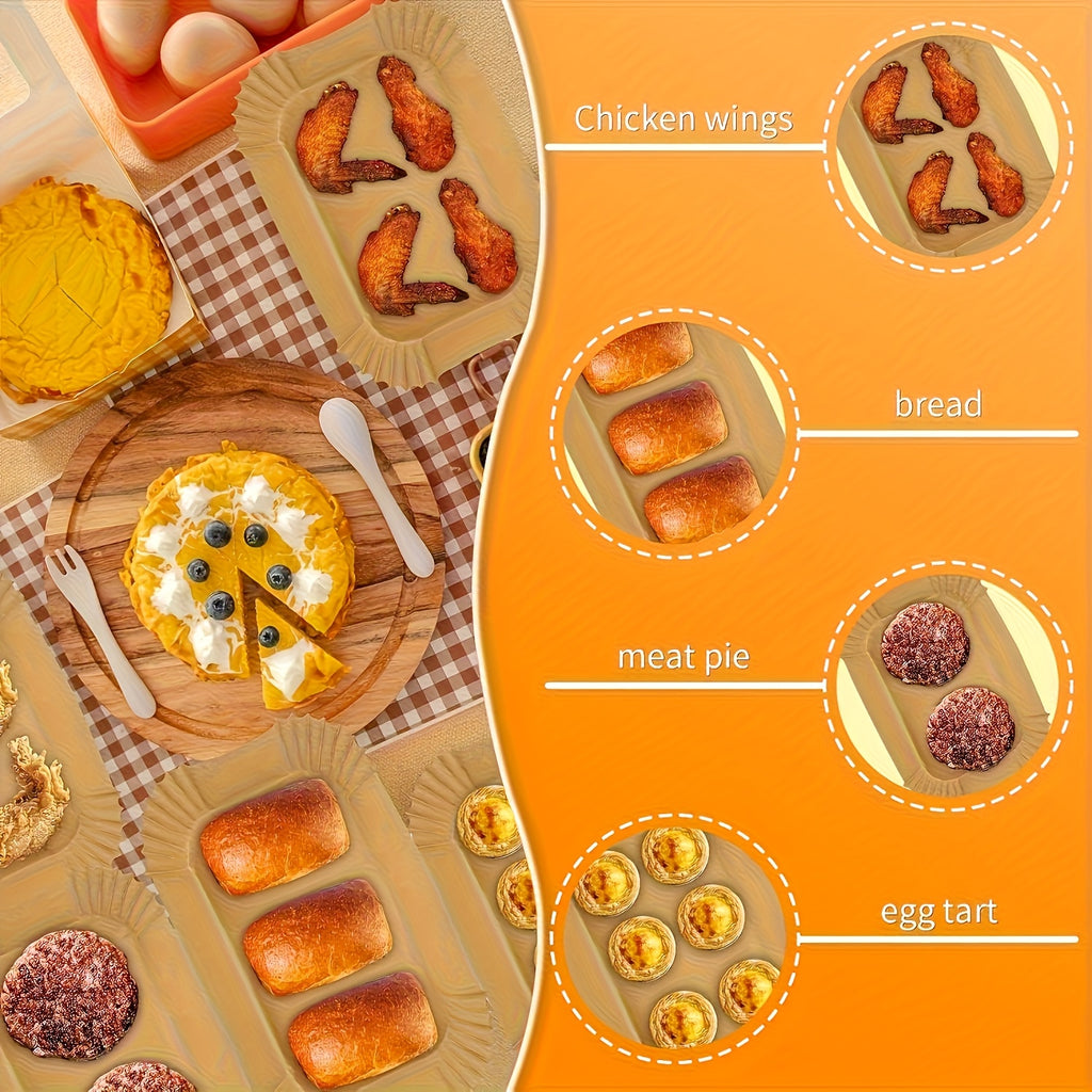 100/200/500pcs Non stick Air Fryer Disposable Paper Mat Rectangular, Non stick Sheepskin Baking Paper, Suitable for Ninja DZ201 DZ401 DZ550 Double Air Fryer, Air Fryer Accessories, Oil and Waterproof Kitchen Accessories, Baking Supplies, Christmas., Best