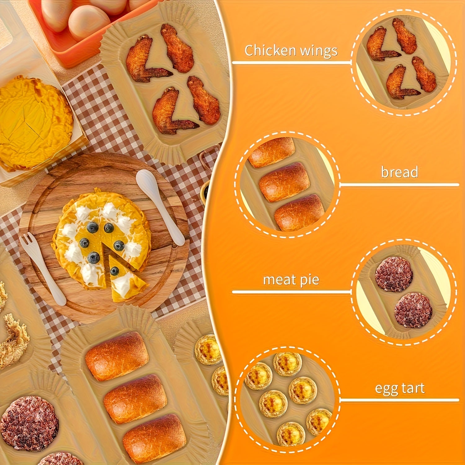 100/200/500pcs Non stick Air Fryer Disposable Paper Mat Rectangular, Non stick Sheepskin Baking Paper, Suitable for Ninja DZ201 DZ401 DZ550 Double Air Fryer, Air Fryer Accessories, Oil and Waterproof Kitchen Accessories, Baking Supplies, Christmas., Best