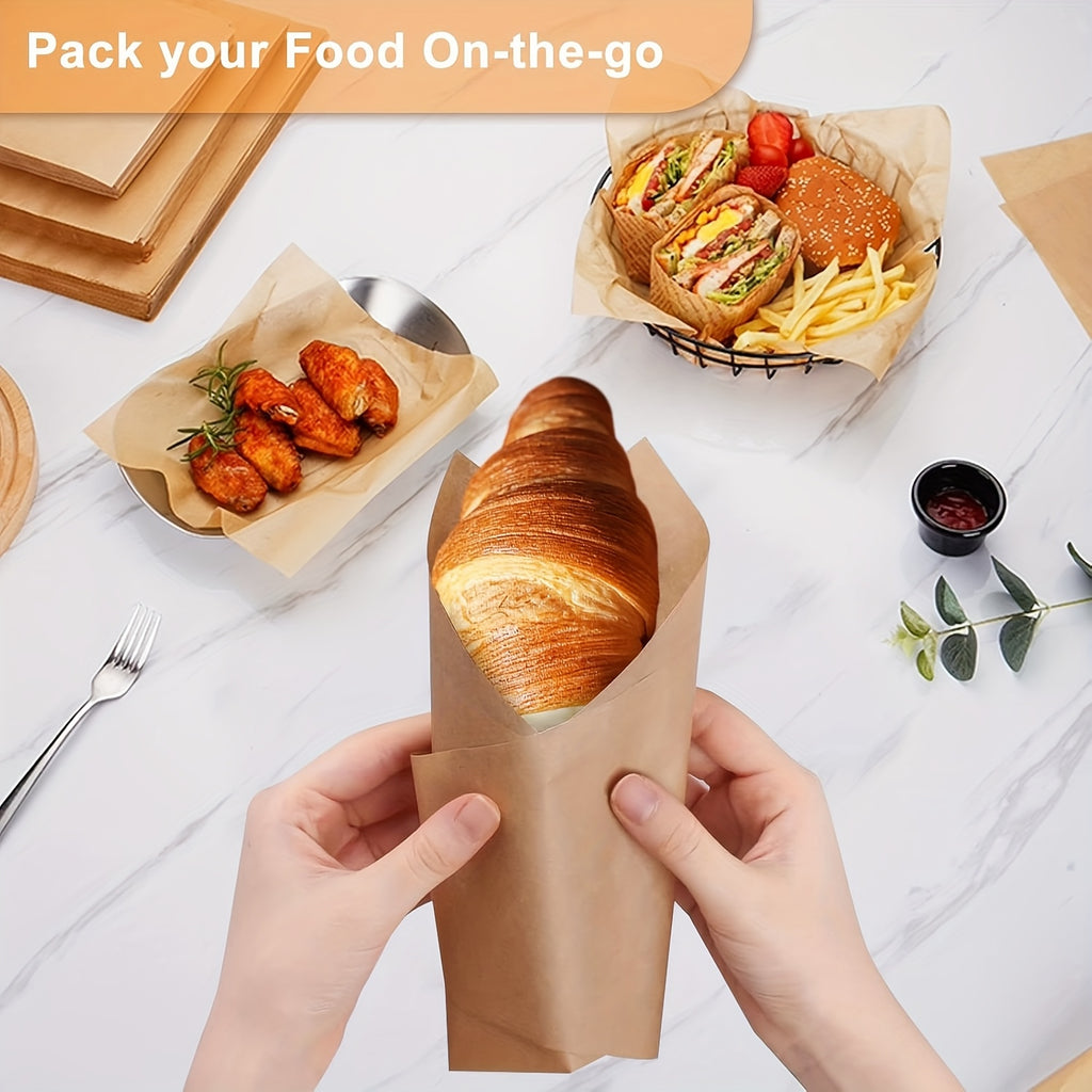 50/100/200pcs Unbleached Parchment Paper Baking Sheets, 9x13 Inches Non-Stick Precut Baking Parchment, Perfect For Baking Grilling Air Fryer Steaming Bread Cup Cake Cookie