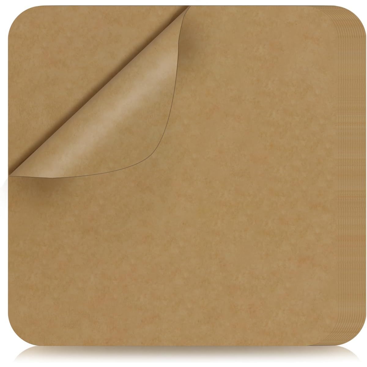 120 Sheets 12-Inch Air Fryer Parchment Paper Squares - Non-Stick BPA-Free & PFOA-Free Disposable Pre-Cut Liners with Rounded Corners, Compatible with Ninja Foodi SP101/SP201/SP301/SP351, Toaster Ovens & Air Fryers - Unbleached Natural Wood Pulp, Safe for