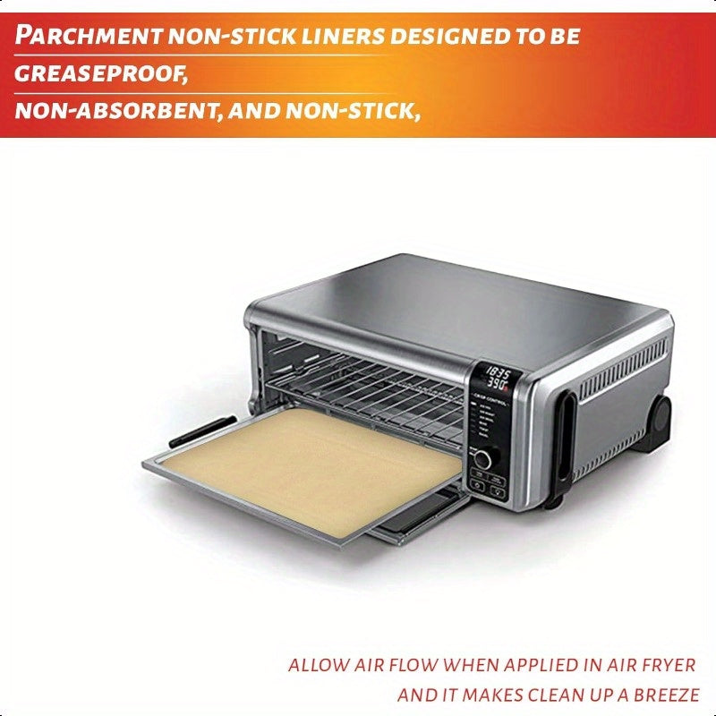 100 Sheets 12 Inch Air Fryer Parchment Paper Squares - Unbleached Pre-Cut Non-Stick Disposable Baking Liners with Rounded Edges, Food Grade & Heat-Resistant (428°F) for Ninja Foodi Flip/SP101/SP201/SP301/SP351, Toaster Oven, Microwave, Oven - Compatible