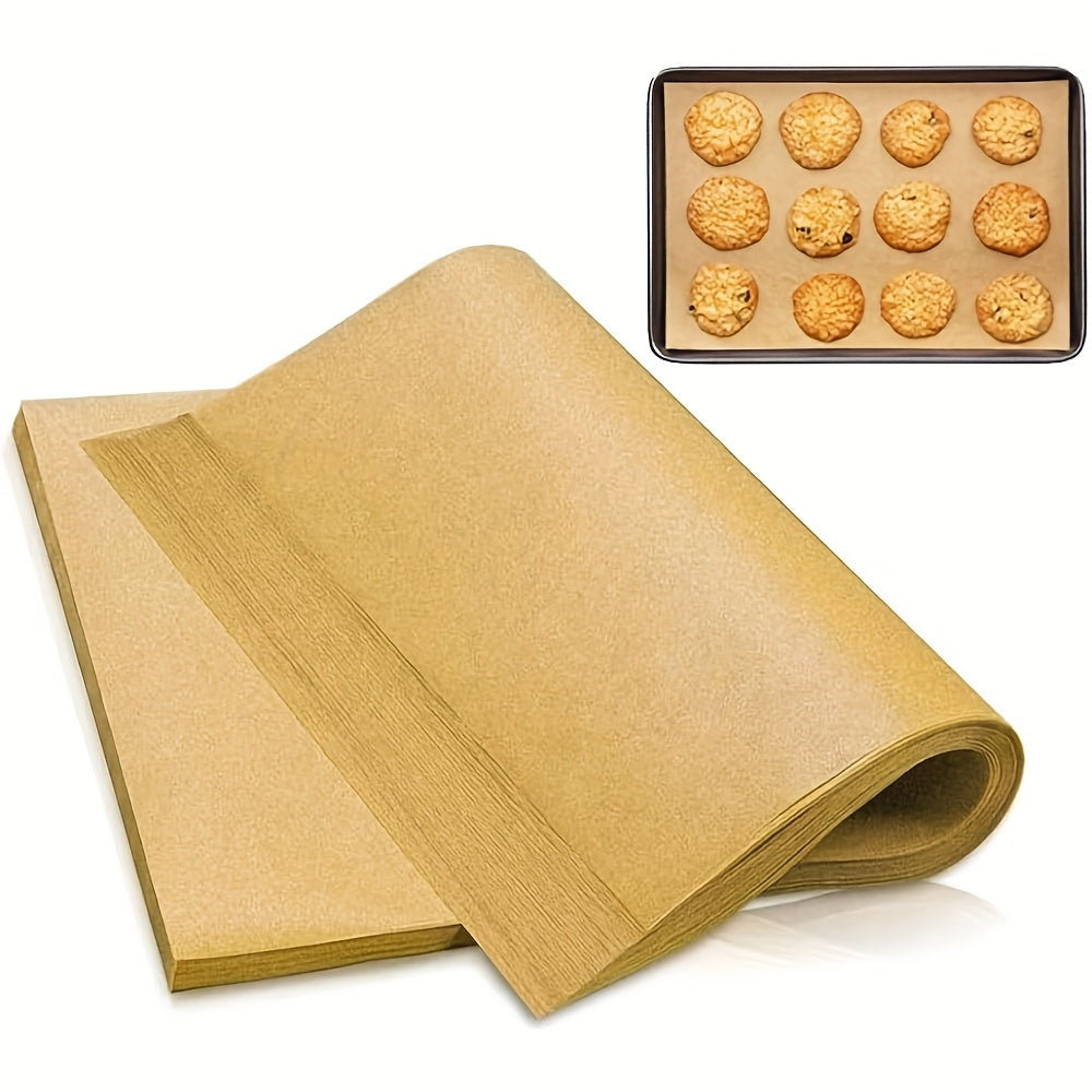 50/100/200pcs Unbleached Parchment Paper Baking Sheets, 9x13 Inches Non-Stick Precut Baking Parchment, Perfect For Baking Grilling Air Fryer Steaming Bread Cup Cake Cookie